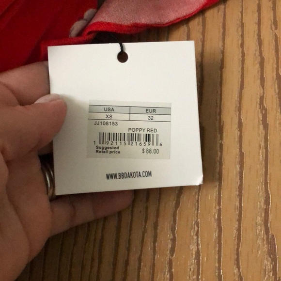NWT BBDakota red poppy dress - Picture 4 of 4
